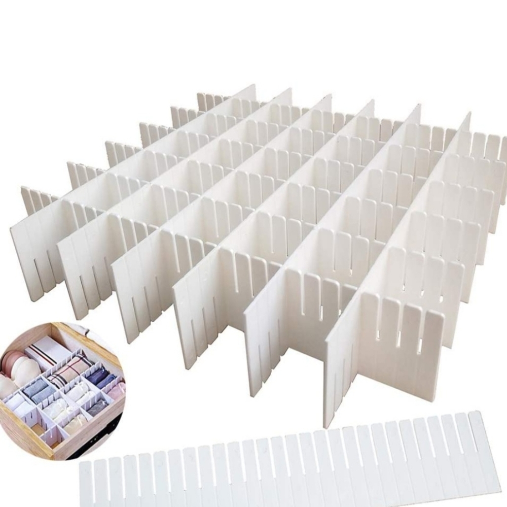 Plastic drawer grid